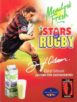 1999 Meadow Fresh Milk South Island Stars of Rugby #NNO Daryl Gibson Front
